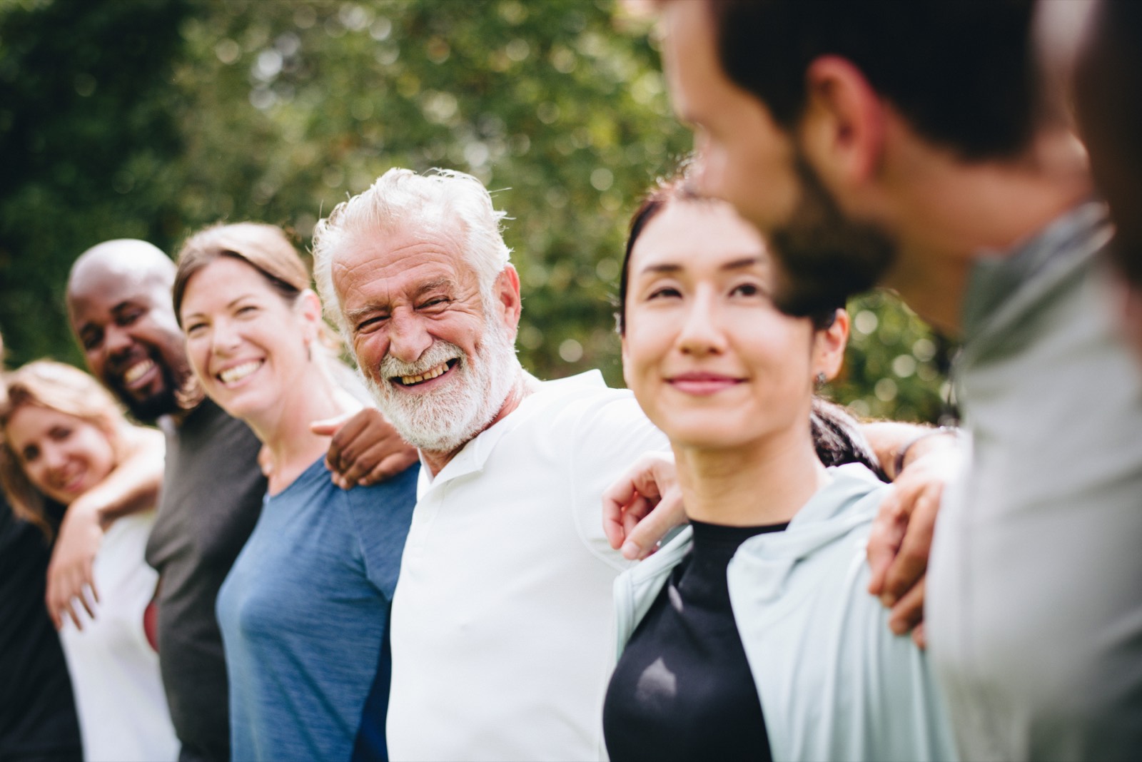 A warm, diverse community together